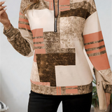 Karen | Trøje med grafisk print og lynlås