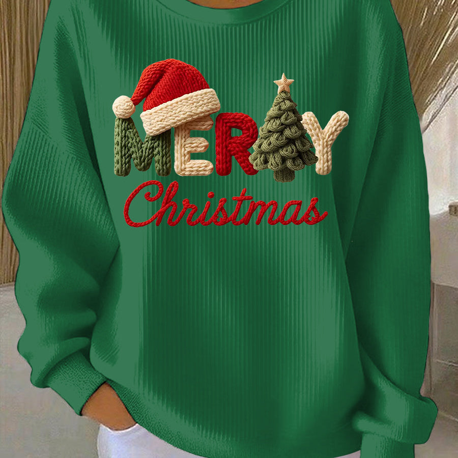 Merry Christmas - Kvindernes Juleprint Casual Sweatshirt