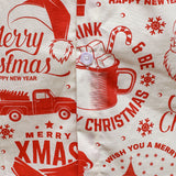 Mænds julestrøje i beige med sjovt vintage design og lange ærmer