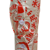 Mænds julestrøje i beige med sjovt vintage design og lange ærmer