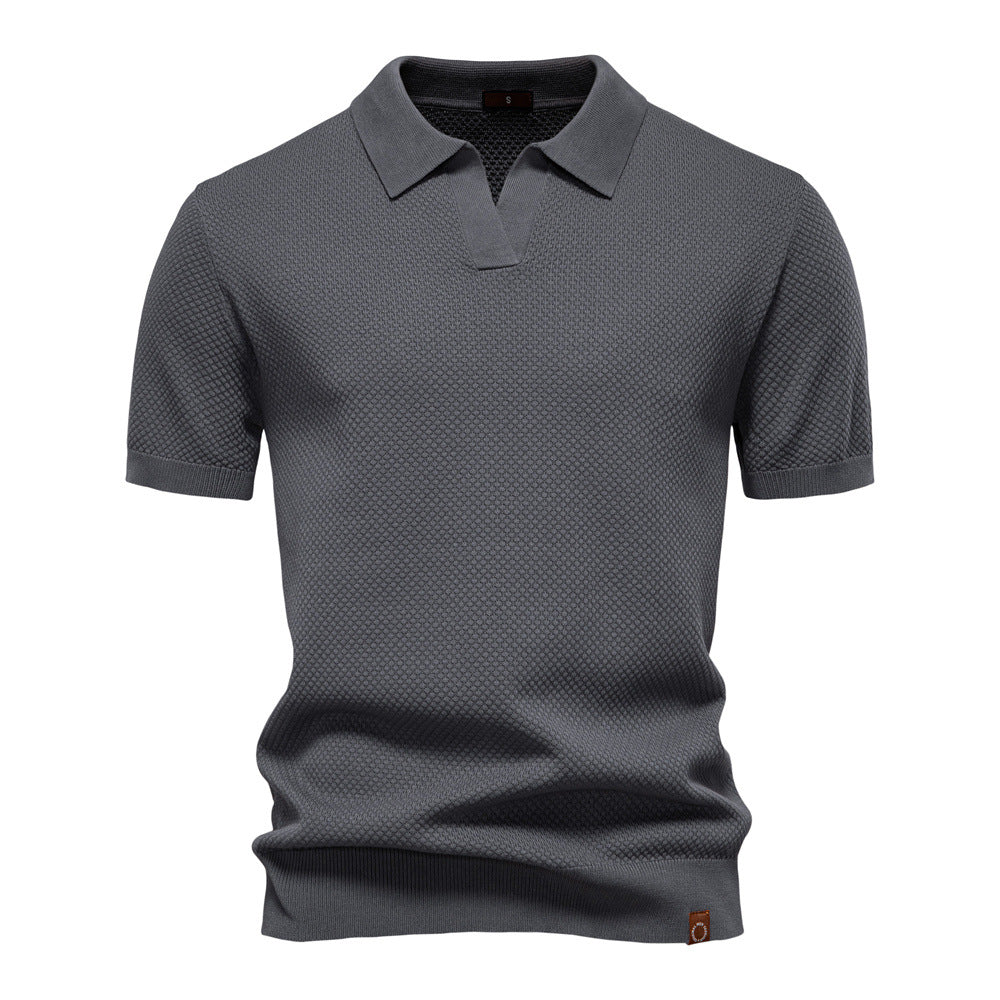 Strukturiertes Polo-Shirt