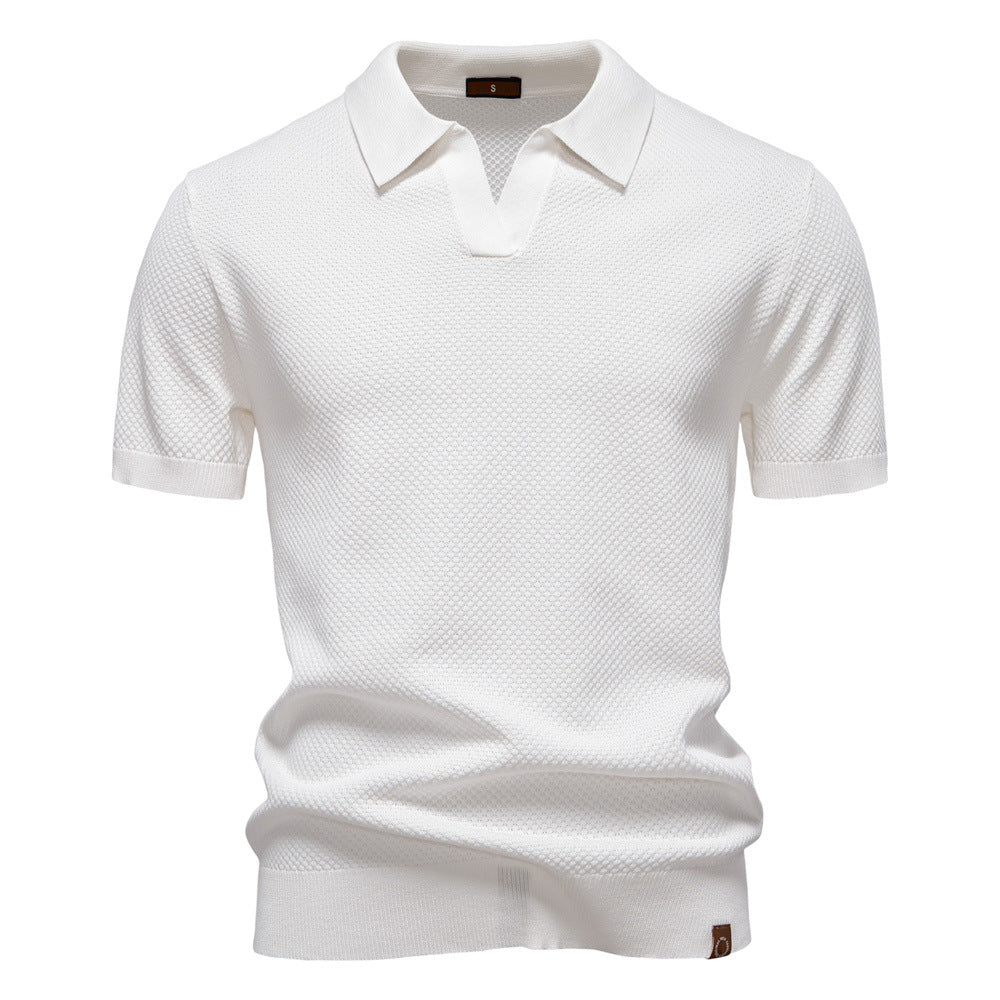 Strukturiertes Polo-Shirt
