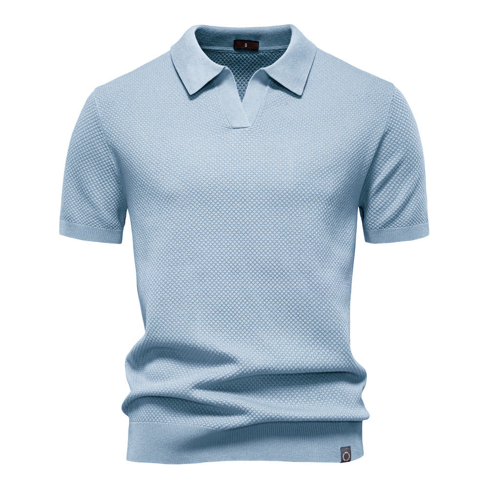 Strukturiertes Polo-Shirt