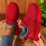 Nelly | Afslappede fleece-sneakers med snøring