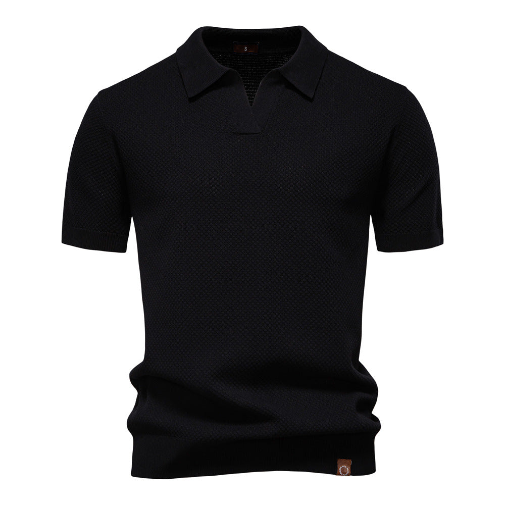 Strukturiertes Polo-Shirt