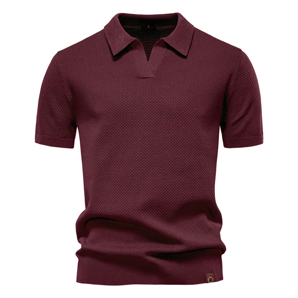 Strukturiertes Polo-Shirt