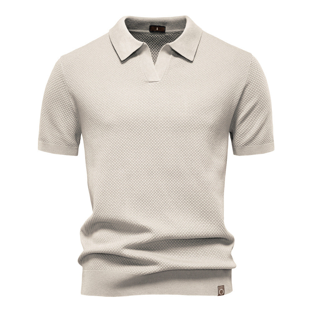 Strukturiertes Polo-Shirt