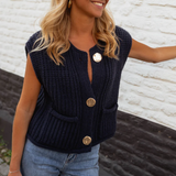Laryssa | Chic lagerstrikket vest