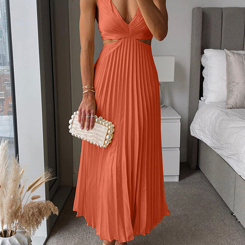 Elegant plisseret maxikjol