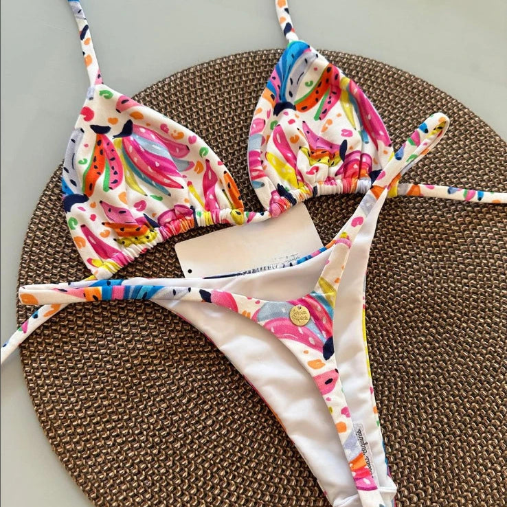 Wild Bikini: Strandtøjssæt med print