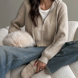 Vintage cardigan med hætte