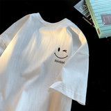 Oversized T-shirt med smil