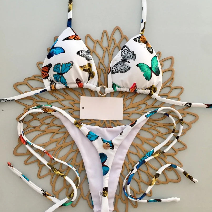 Wild Bikini: Strandtøjssæt med print
