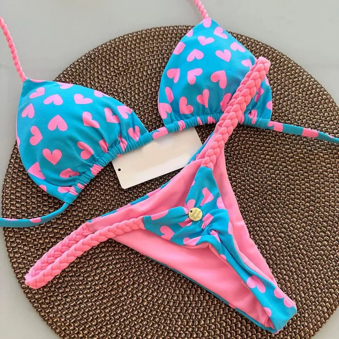 Wild Bikini: Strandtøjssæt med print