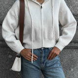 Vintage cardigan med hætte