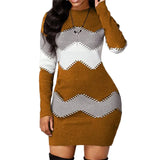 Elegant strikket kjole med krave til vinteren