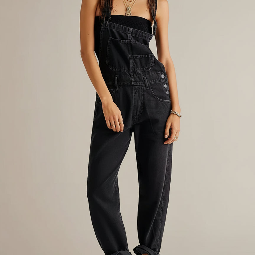 Vintage-overalls til kvinder, bred stil