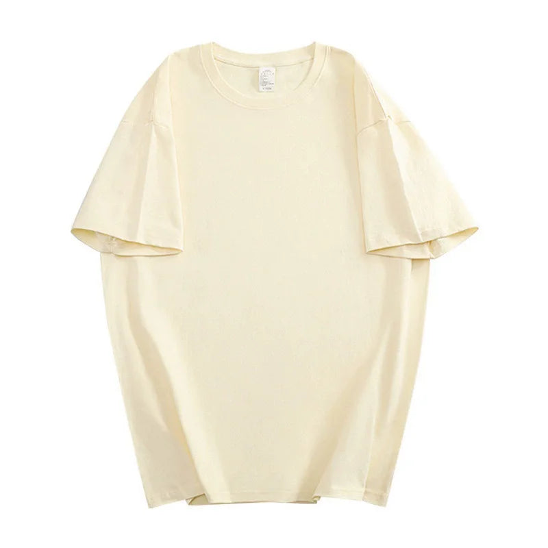 Basic åndbar sommer-T-shirt 100 % bomuld