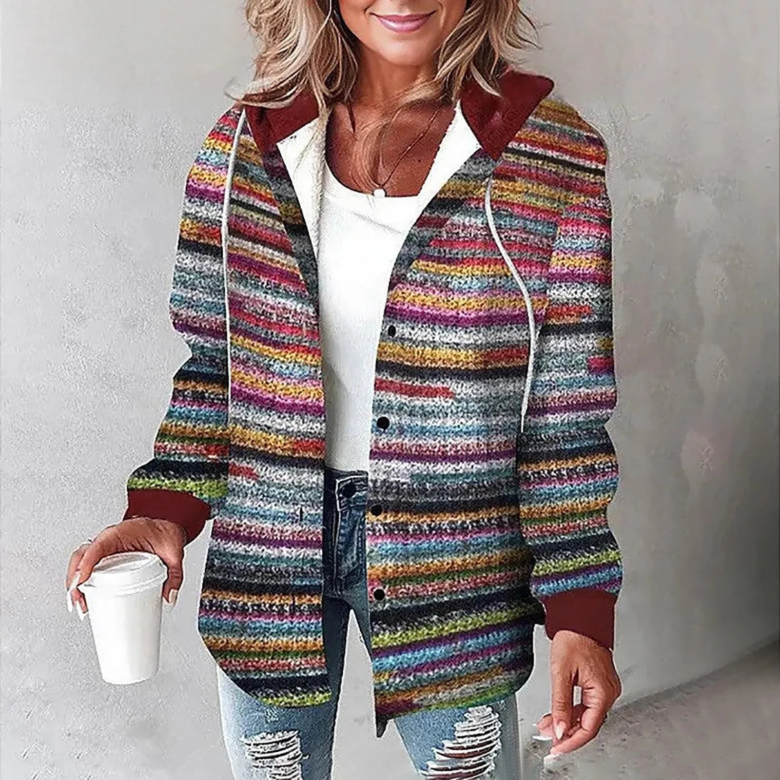 Bella - Jakke med Vatteret Design