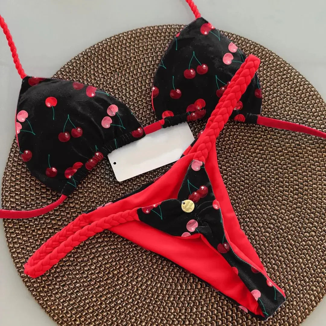 Wild Bikini: Strandtøjssæt med print