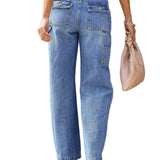 Lyseblå jeans til kvinder med bred pasform