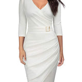 Elegant bodycon-kjole med lange ærmer til hverdagsbrug