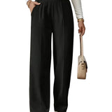 Elegante bukser med bred benvidde til daglig komfort