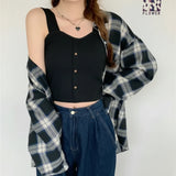 Top Corset Y2K: Kort T-shirt med stropper og skulderpuder