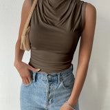 Top Casual Plisseret Sommer Elegant