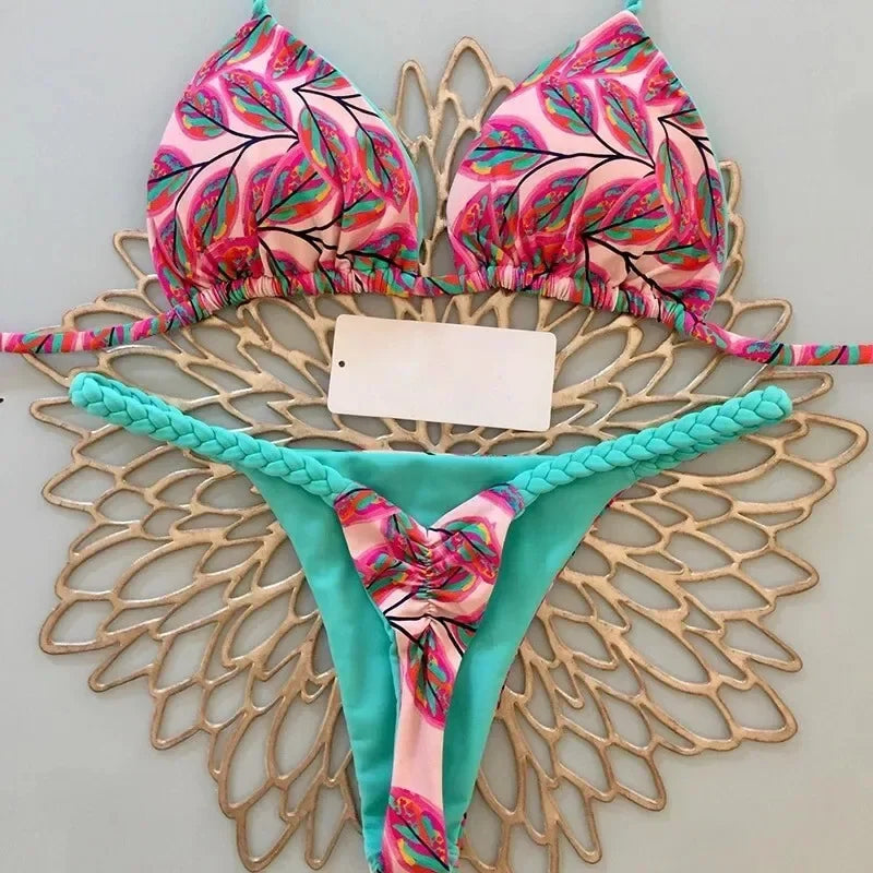 Wild Bikini: Strandtøjssæt med print