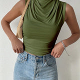 Top Casual Plisseret Sommer Elegant