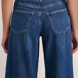 Wide Leg Jeans til kvinder i dyb blå – Stil og komfort