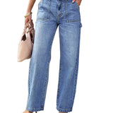 Lyseblå jeans til kvinder med bred pasform