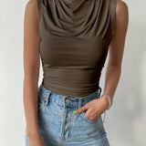 Top Casual Plisseret Sommer Elegant