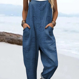 Luftig vintage-jumpsuit med vidde i benene