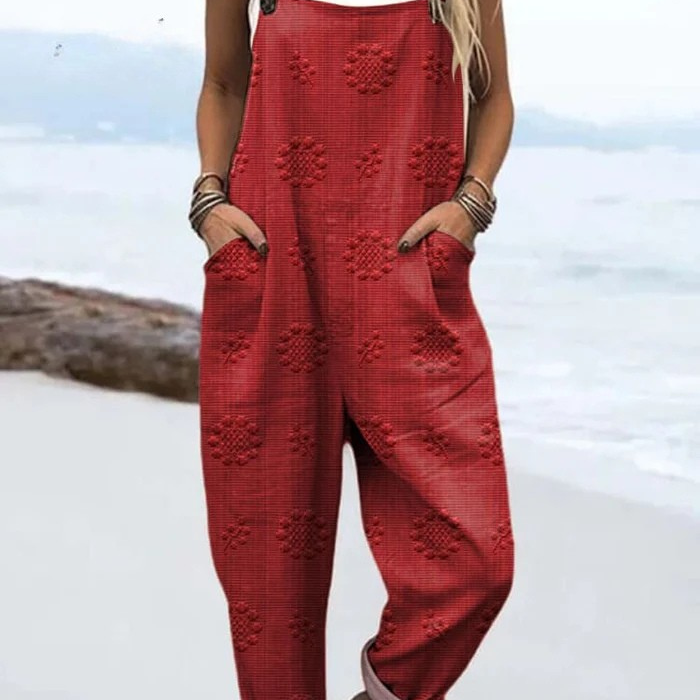 Luftig vintage-jumpsuit med vidde i benene