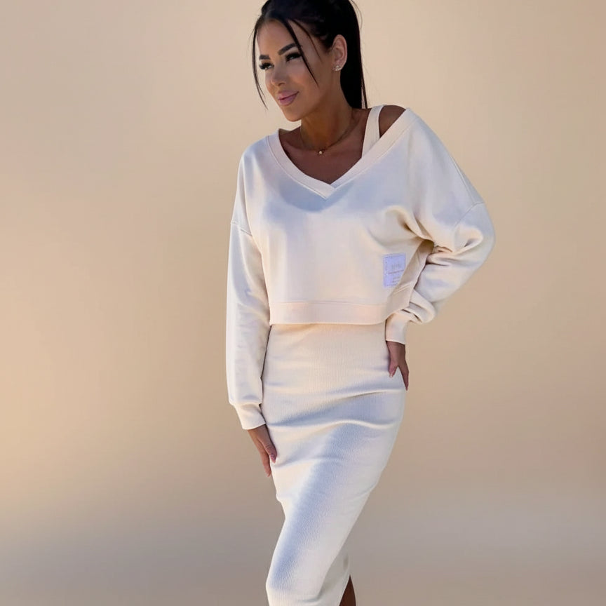 Betty | 2-delt sæt (Sweatshirt og kjole)