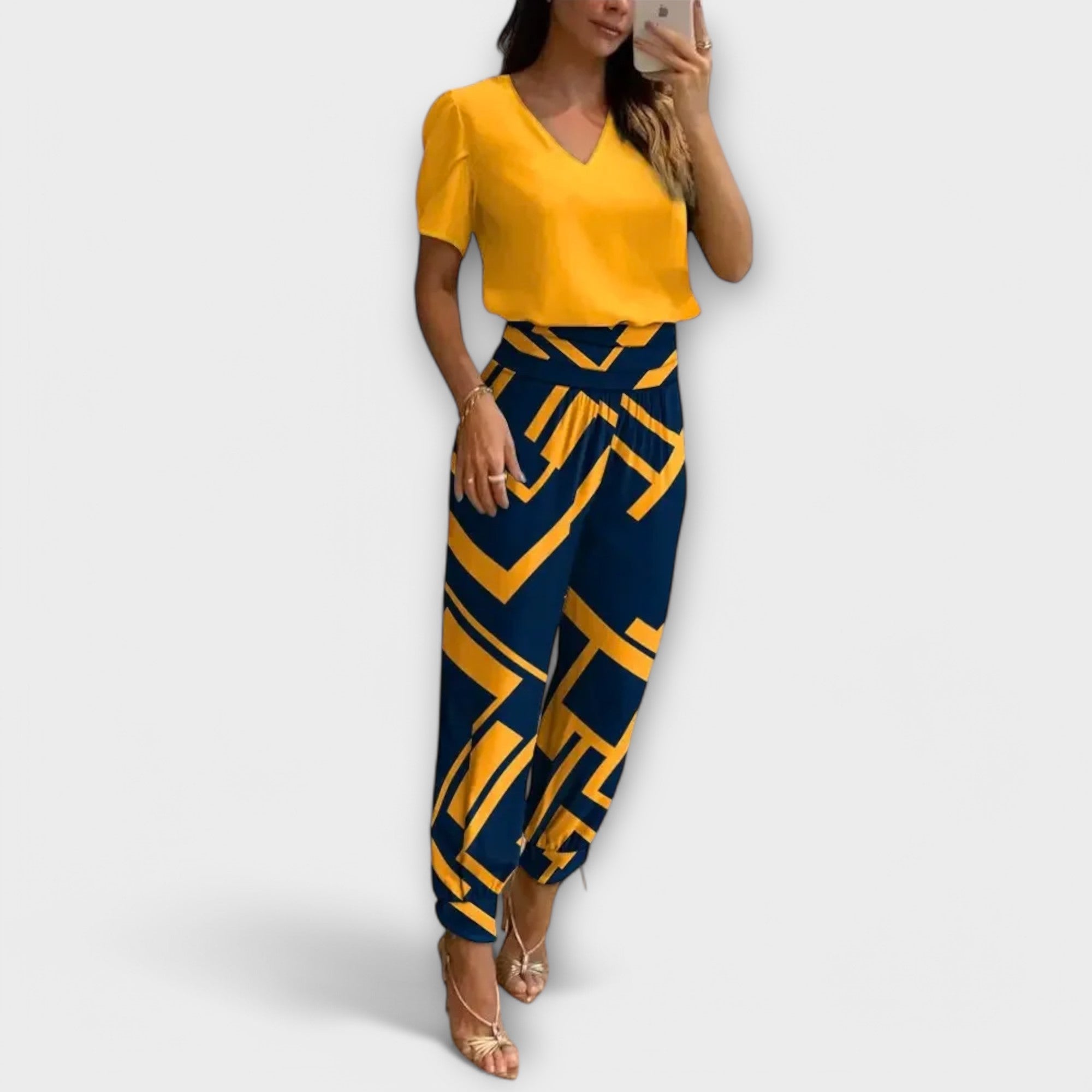 Ida - Elegantes Set Mit Oberteil Und Hose