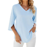 V-Hals Bluse