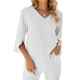 V-Hals Bluse