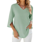 V-Hals Bluse