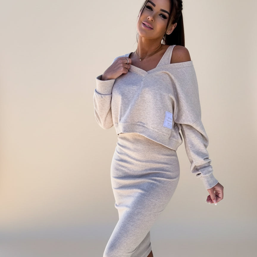 Betty | 2-delt sæt (Sweatshirt og kjole)