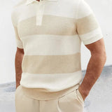 Peter - ribbet poloshirt med striber