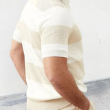 Peter - ribbet poloshirt med striber