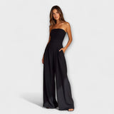 Elegant stropløs jumpsuit