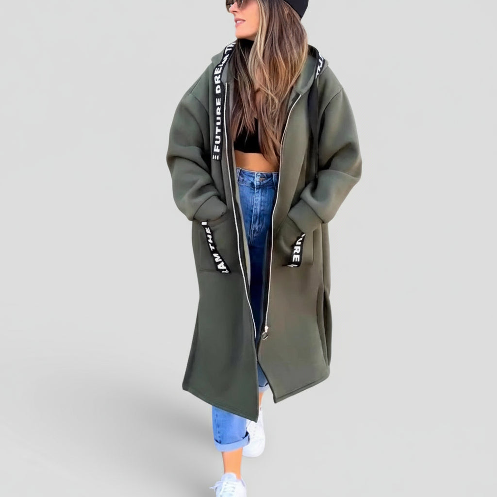 Helen – Elegant lang hættetrøje