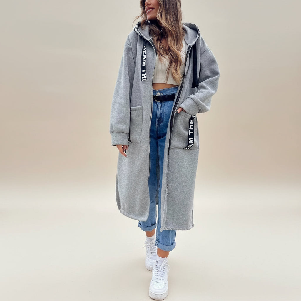 Helen – Elegant lang hættetrøje