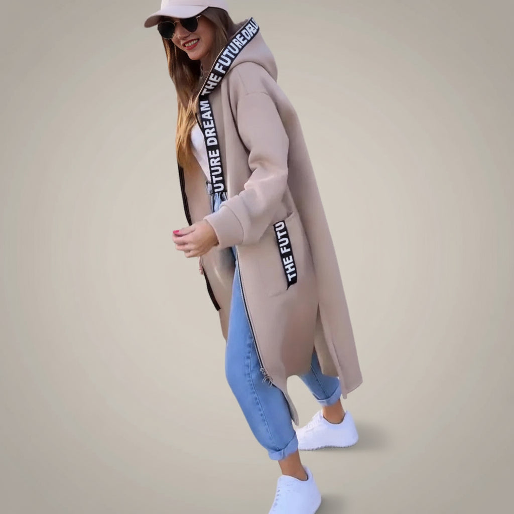 Helen – Elegant lang hættetrøje