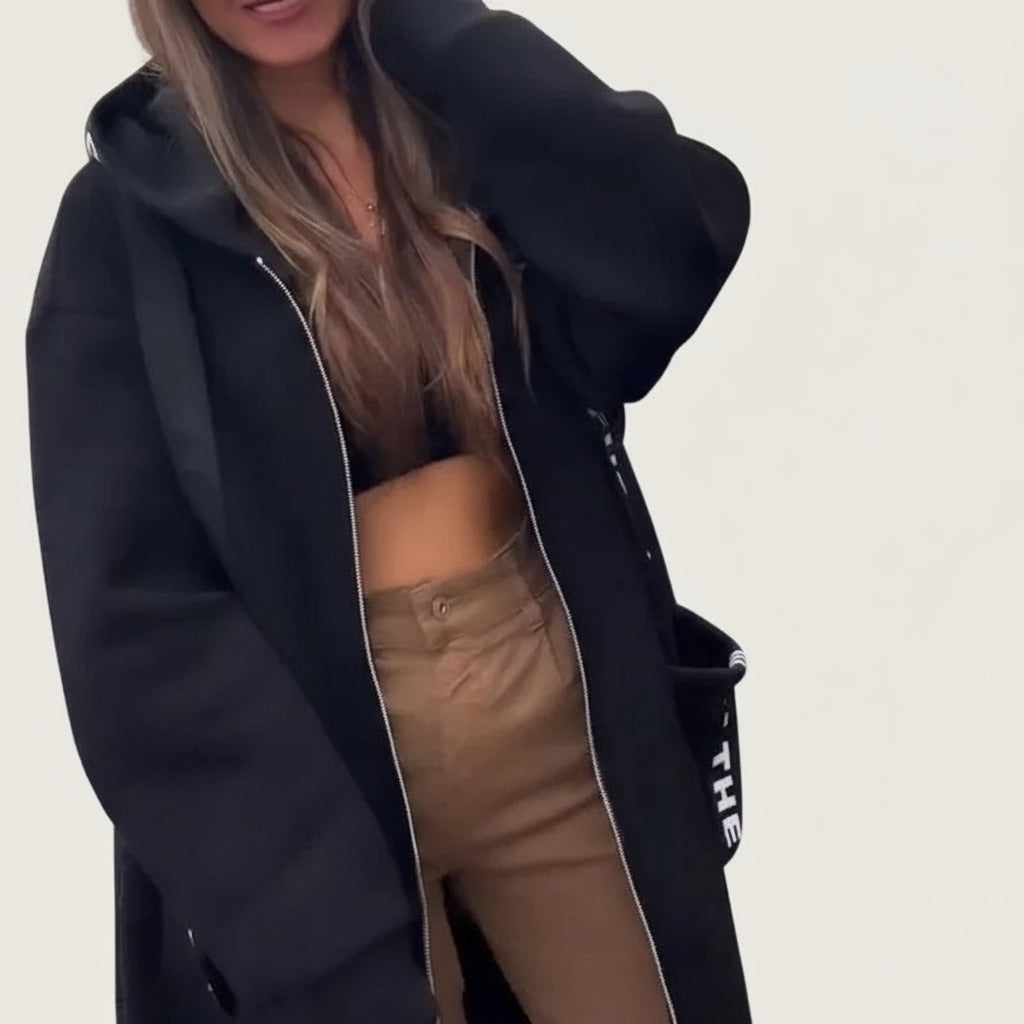 Helen – Elegant lang hættetrøje