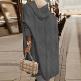 Jelone - Lang cardigan med hætte